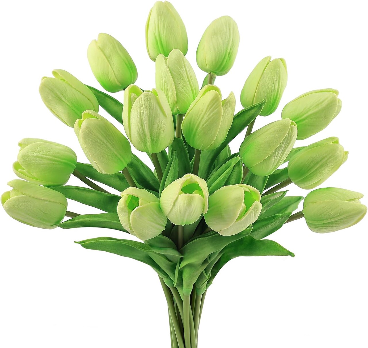 Artificial Tulip Flowers 18pcs Real Touch Faux Tulip Stems for Bouquets Arrangements Decor